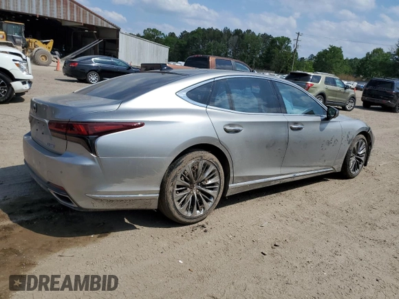 2022 Lexus LS with VIN JTHD51FF0N5015983, listed as a Copart auction lot 52412295 with 0 mi miles and Salvage Title. Bid and sale history available at carsss.com. Image 3.