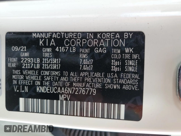 2022 Kia Seltos S z VIN KNDEUCAA6N7276779, wystawiony jako Copart lot #54263225 z przebiegiem 29 945 mil mil oraz Szkody całkowita. Historia ofert i sprzedaży dostępna na DreamBid. Obrazek 13.