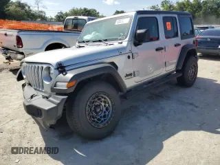 2022 Jeep Wrangler Unlimited Sport S with VIN 1C4HJXDGXNW245523, listed as a Copart auction lot 63026275 with 15,669 mi miles and Salvage title. Bid and sale history available at DreamBid. Image 1.