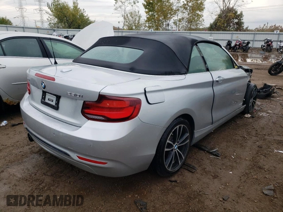 2020 BMW 2 Series 230i xDrive with VIN WBA2K1C02L7G00633, listed as a Copart auction lot 70090883 with 59,291 mi miles. Bid and sale history available at carsss.com. Image 3.