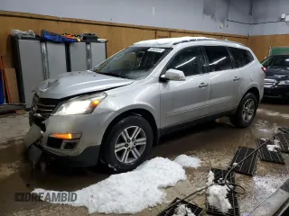 2015 Chevrolet Traverse LT with VIN 1GNKRGKD7FJ387597, listed as a Copart auction lot 85663534 with 130,560 mi miles and Clean Title. Bid and sale history available at carsss.com. Image 1.