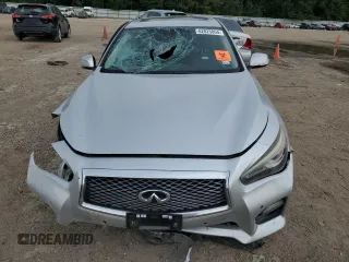 2014 Infiniti Q50 Premium with VIN JN1BV7AP9EM681650, listed as a Copart auction lot 62825004 with 136,959 mi miles and Salvage title. Bid and sale history available at DreamBid. Image 5.