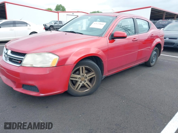 2012 Dodge Avenger SXT with VIN 1C3CDZCB0CN195208, listed as a IAAI auction lot 42123860 with 184,267 mi miles and . Bid and sale history available at DreamBid. Image 2.