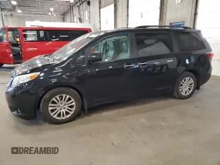 2016 Toyota Sienna XLE with VIN 5TDYK3DCXGS751715, listed as a Copart auction lot 58443105 with 160,155 mi miles and Salvage title. Bid and sale history available at DreamBid. Image 1.