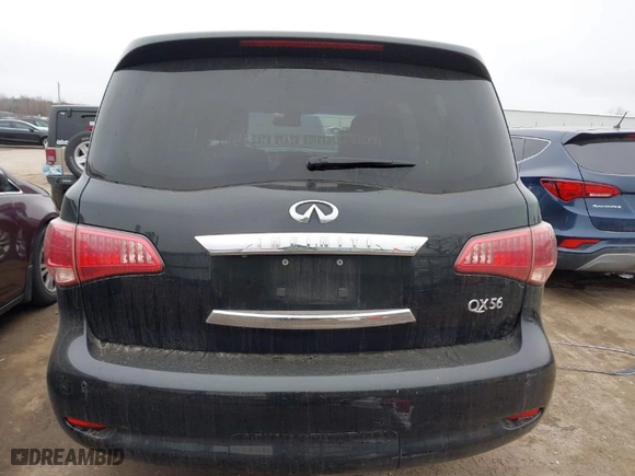 2011 Infiniti QX56 7-passenger with VIN JN8AZ2NE5B9005210, listed as a IAAI auction lot 41485497 with NaN miles. Bid and sale history available at carsss.com. Image 17.