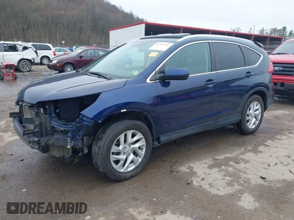 2015 Honda CR-V EX-L with VIN 5J6RM4H78FL040607, listed as a IAAI auction lot 41953997 with 128,969 mi miles. Bid and sale history available at carsss.com. Image 2.