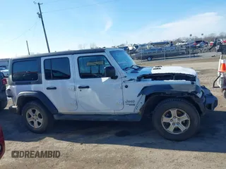 2020 Jeep Wrangler Unlimited Sport S with VIN 1C4HJXDN6LW161341, listed as a IAAI auction lot 41217843 with 74,196 mi miles and . Bid and sale history available at DreamBid. Image 13.