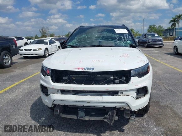 2023 Jeep Compass (RED) Edition with VIN 3C4NJDCN9PT564826, listed as a IAAI auction lot 41779307 with 52,344 mi miles and . Bid and sale history available at carsss.com. Image 13.