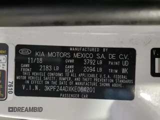 2019 Kia Forte LXS with VIN 3KPF24ADXKE064201, listed as a Copart auction lot 51462005 with 68,534 mi miles and Salvage title. Bid and sale history available at DreamBid. Image 12.