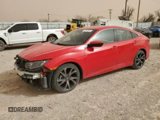 2021 Honda Civic Sedan Sport with VIN 2HGFC2F84MH536723, listed as a Copart auction lot 49102845 with 44,985 mi miles and Salvage Title. Bid and sale history available at carsss.com. Image 1.