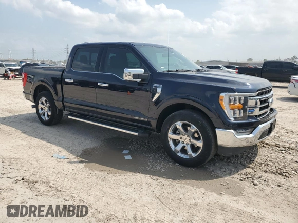 2021 Ford F-150 XL with VIN 1FTFW1CD1MFB42051, listed as a Copart auction lot 51463965 with 46,549 mi miles and Salvage title. Bid and sale history available at DreamBid. Image 4.