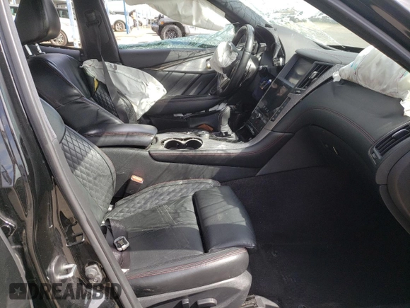 2019 Infiniti Q50 RED SPORT 400 with VIN JN1FV7AP1KM760890, listed as a Copart auction lot 48599375 with 78,196 mi miles and Salvage Title. Bid and sale history available at carsss.com. Image 7.