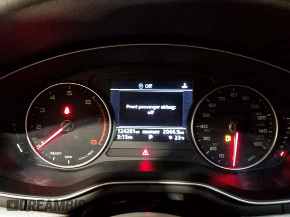 2017 Audi A4 Premium with VIN WAUGNAF42HN058932, listed as a Copart auction lot 44778245 with 124,281 mi miles and Salvage Title. Bid and sale history available at carsss.com. Image 9.