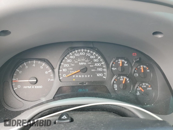 2007 Chevrolet TrailBlazer LS with VIN 1GNDS13S972249403, listed as a Copart auction lot 52070115 with 195,419 mi miles and Salvage Title. Bid and sale history available at DreamBid. Image 9.