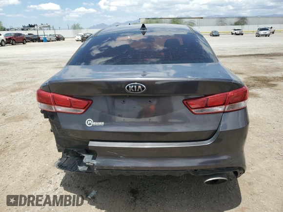 2017 Kia Optima LX with VIN KNAGT4L36H5179062, listed as a Copart auction lot 62503565 with 151,231 mi miles and Salvage title. Bid and sale history available at DreamBid. Image 6.