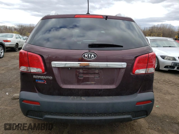 2011 Kia Sorento LX with VIN 5XYKTCA13BG055192, listed as a Copart auction lot 52969655 with 263,011 mi miles and Salvage Title. Bid and sale history available at DreamBid. Image 6.
