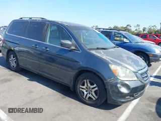 2006 Honda Odyssey EX-L z VIN 5FNRL38746B432294, wystawiony jako IAAI lot #42620842 z przebiegiem 199 672 mil mil oraz . Historia ofert i sprzedaży dostępna na DreamBid. Obrazek 1.