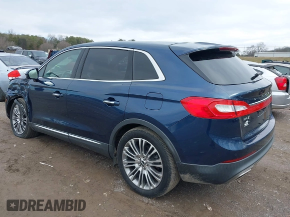 2017 Lincoln MKX Reserve with VIN 2LMPJ6LR4HBL26385, listed as a IAAI auction lot 41543226 with 59,562 mi miles. Bid and sale history available at carsss.com. Image 3.