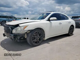 2014 Nissan Maxima SV with VIN 1N4AA5AP3EC467676, listed as a Copart auction lot 56574015 with 158,612 mi miles and Salvage title. Bid and sale history available at DreamBid. Image 1.