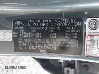 2009 Kia Sportage LX with VIN KNDJE723197563651, listed as a IAAI auction lot 41477610 with 168,797 mi miles and . Bid and sale history available at carsss.com. Image 9.