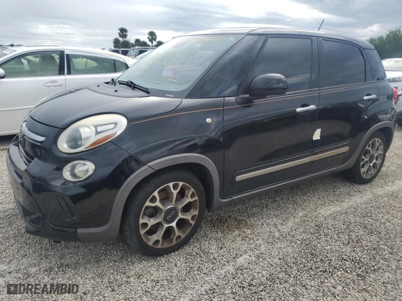 2014 FIAT 500L Trekking with VIN ZFBCFADH7EZ015764, listed as a Copart auction lot 73965314 with 0 mi miles and Salvage Title. Bid and sale history available at carsss.com. Image 1.