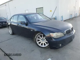 2006 BMW 7 Series 750i with VIN WBAHL83516DT05036, listed as a Copart auction lot 44456615 with 134,056 mi miles and Salvage title. Bid and sale history available at DreamBid. Image 4.