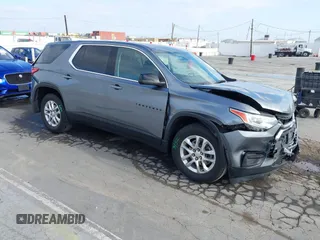 2021 Chevrolet Traverse LS with VIN 1GNERFKW2MJ246314, listed as a IAAI auction lot 42663344 with 37,037 mi miles and . Bid and sale history available at DreamBid. Image 1.