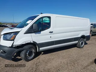 2023 Ford Transit Cargo with VIN 1FTYE1Y82PKA84762, listed as a IAAI auction lot 41718720 with 21,029 mi miles and . Bid and sale history available at DreamBid. Image 14.