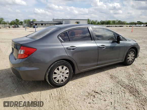 2012 Honda Civic LX с VIN 2HGFB2F54CH595617, выставлен на аукционе Copart как лот 50902745 с пробегом 209 347 миль миль и Списание • Salvage title. История ставок и продаж доступна на DreamBid. Изображение 3.