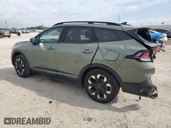 2023 Kia Sportage X-Line with VIN KNDPYDAH3P7110321, listed as a Copart auction lot 44803235 with 48,351 mi miles and Non Repairable. Bid and sale history available at carsss.com. Image 2.