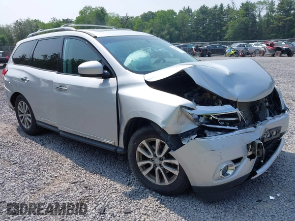 2013 Nissan Pathfinder SV with VIN 5N1AR2MMXDC609048, listed as a IAAI auction lot 42494071 with 124,723 mi miles and . Bid and sale history available at DreamBid. Image 1.