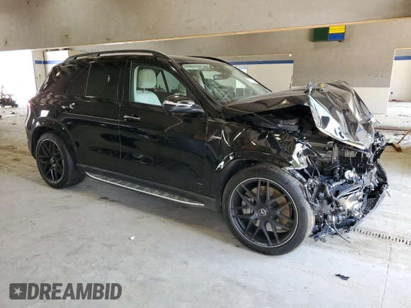 2024 Mercedes-Benz GLE 53 AMG with VIN 4JGFB6BBXRB100660, listed as a Copart auction lot 56039565 with 26,034 mi miles and Salvage title. Bid and sale history available at DreamBid. Image 4.