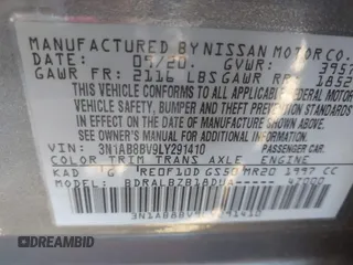 2020 Nissan Sentra S with VIN 3N1AB8BV9LY291410, listed as a IAAI auction lot 40956651 with 78,077 mi miles and . Bid and sale history available at DreamBid. Image 9.