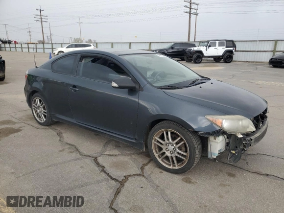 2005 Scion tC with VIN JTKDE177150041586, listed as a Copart auction lot 52210275 with 225,658 mi miles and Salvage Title. Bid and sale history available at carsss.com. Image 4.