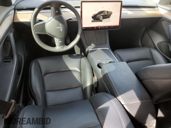 2022 Tesla Model 3 with VIN 5YJ3E1EA0NF287838, listed as a Copart auction lot 47785355 with 54,116 mi miles and Salvage Title. Bid and sale history available at DreamBid. Image 8.
