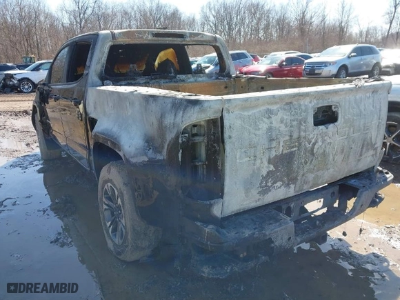2021 Chevrolet Colorado 4WD Z71 with VIN 1GCGTDEN0M1117014, listed as a IAAI auction lot 41540932 with 39,446 mi miles. Bid and sale history available at carsss.com. Image 3.