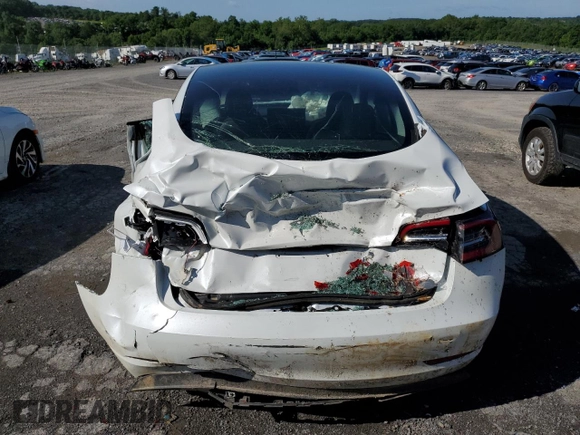2023 Tesla Model 3 with VIN 5YJ3E1EA5PF567354, listed as a Copart auction lot 60964725 with 60,962 mi miles and Salvage title. Bid and sale history available at DreamBid. Image 6.