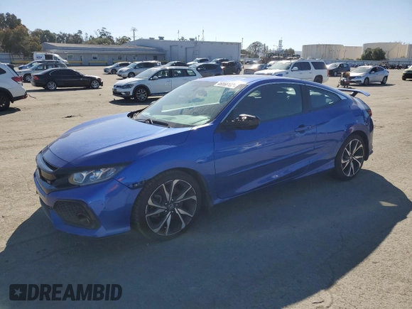 2017 Honda Civic Si with VIN 2HGFC3A55HH752606, listed as a Copart auction lot 46866185 with 118,662 mi miles and Salvage Title. Bid and sale history available at DreamBid. Image 1.