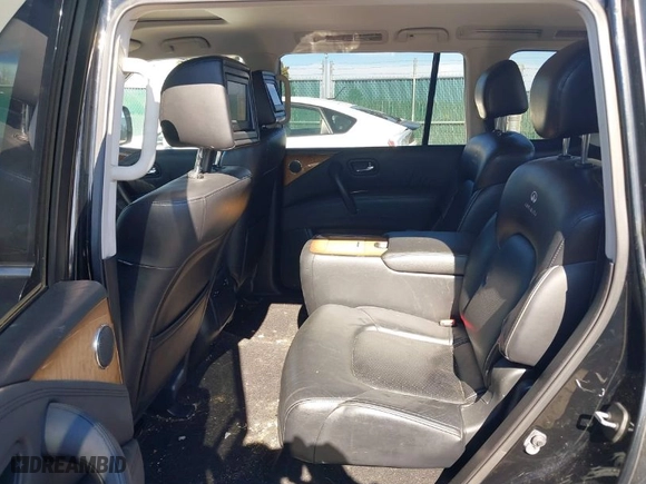 2011 Infiniti QX56 7-passenger with VIN JN8AZ2NE5B9002999, listed as a IAAI auction lot 41619129 with NaN miles. Bid and sale history available at carsss.com. Image 8.
