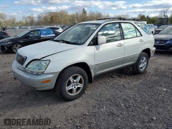 2001 Lexus RX 300 with VIN JTJHF10U110227769, listed as a Copart auction lot 53426095 with 169,878 mi miles and Salvage Title. Bid and sale history available at carsss.com. Image 1.