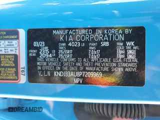 2023 Kia Soul EX with VIN KNDJ33AU8P7209969, listed as a Copart auction lot 45741605 with 19,655 mi miles and Salvage Title. Bid and sale history available at carsss.com. Image 13.