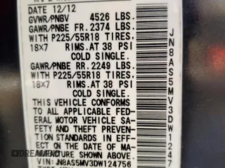 2013 Nissan Rogue SL with VIN JN8AS5MV3DW124756, listed as a Copart auction lot 88298045 with 209,772 mi miles and Salvage Title. Bid and sale history available at DreamBid. Image 16.
