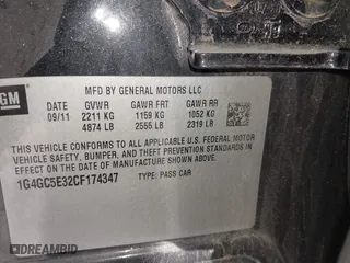 2012 Buick LaCrosse Leather with VIN 1G4GC5E32CF174347, listed as a IAAI auction lot 41685653 with 192,327 mi miles. Bid and sale history available at carsss.com. Image 9.