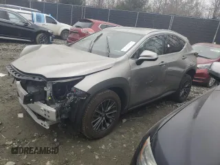 2024 Lexus NX with VIN 2T2GGCEZ5RC050278, listed as a Copart auction lot 43696245 with 0 mi miles and Salvage Title. Bid and sale history available at carsss.com. Image 1.