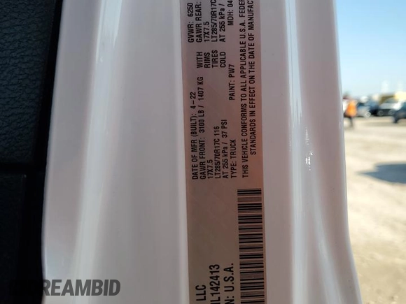 2022 Jeep Gladiator Rubicon with VIN 1C6JJTBG6NL142413, listed as a Copart auction lot 86098244 with 20,750 mi miles and Salvage title. Bid and sale history available at DreamBid. Image 13.