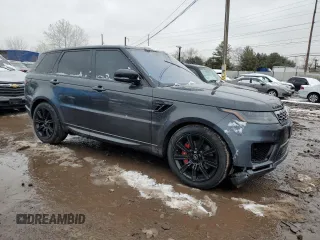 2021 Land Rover Range Rover Sport HST with VIN SALWS2RU1MA763532, listed as a Copart auction lot 44107975 with 109,690 mi miles and Salvage Title. Bid and sale history available at carsss.com. Image 4.