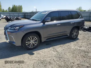 2019 Lexus LX 570 with VIN JTJHY7AX6K4292892, listed as a Copart auction lot 54680815 with 8,131 mi miles and Salvage Title. Bid and sale history available at DreamBid. Image 1.