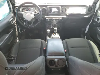 2022 Jeep Wrangler Unlimited Sport S with VIN 1C4HJXDG0NW142272, listed as a Copart auction lot 58198205 with 63,310 mi miles and Salvage title. Bid and sale history available at DreamBid. Image 8.