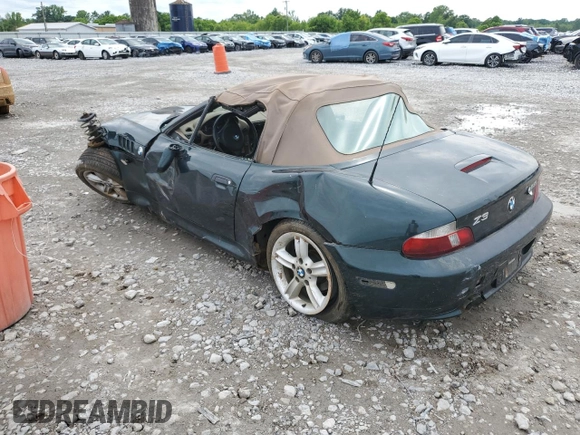 2001 BMW Z3 2.5 with VIN WBACN33461LM04027, listed as a Copart auction lot 55853495 with 135,040 mi miles and Salvage title. Bid and sale history available at DreamBid. Image 3.