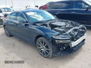 2025 Genesis G70 2.5T with VIN KMTG34SC6SU153838, listed as a IAAI auction lot 42820021 with 16,214 mi miles and . Bid and sale history available at DreamBid. Image 1.
